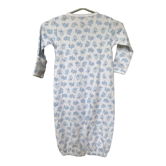 Magnolia Baby White with Blue Bunnies Size Medium Onesie - Picture 4 of 6